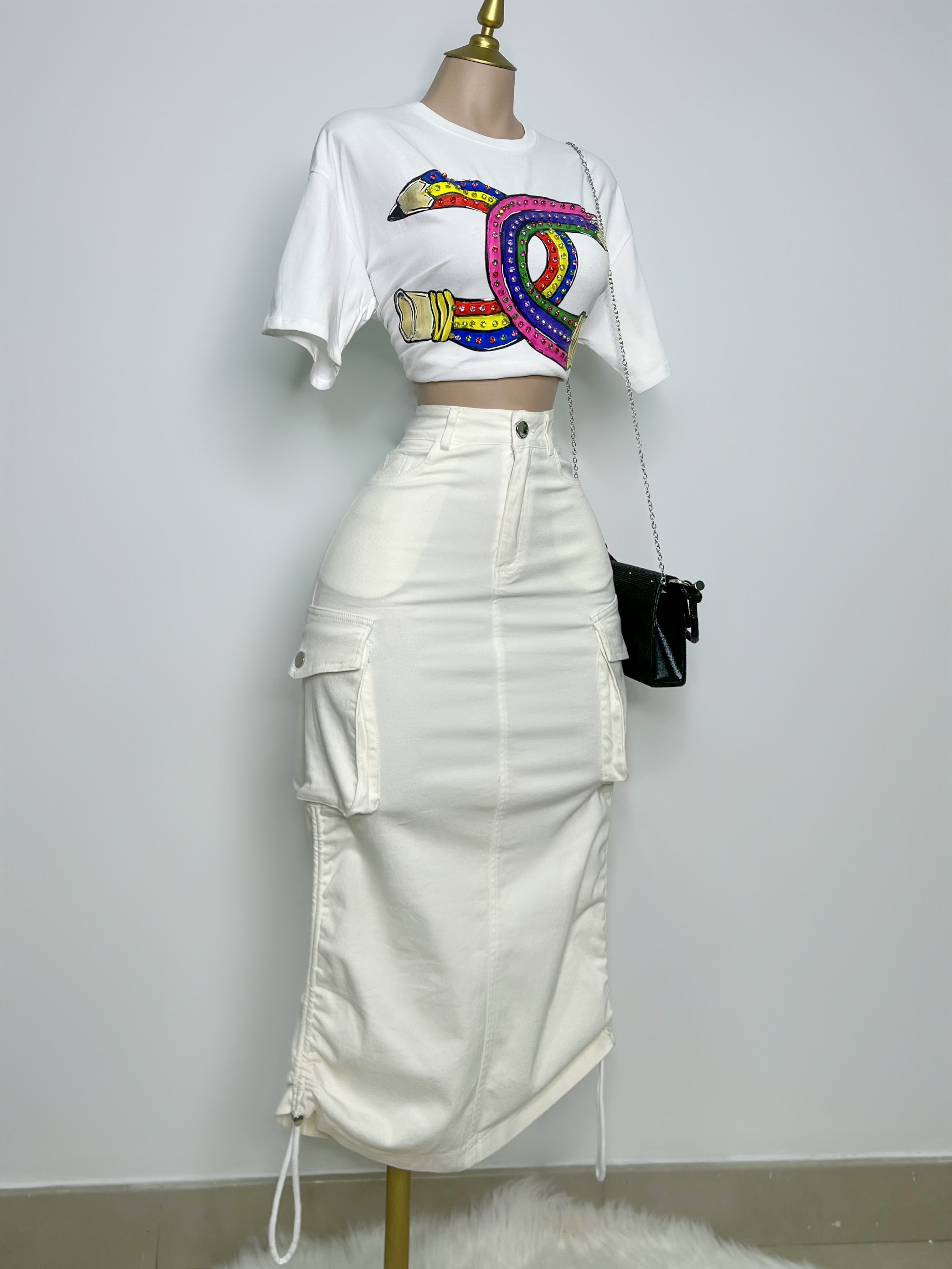 FALDA BLANCA DENIM