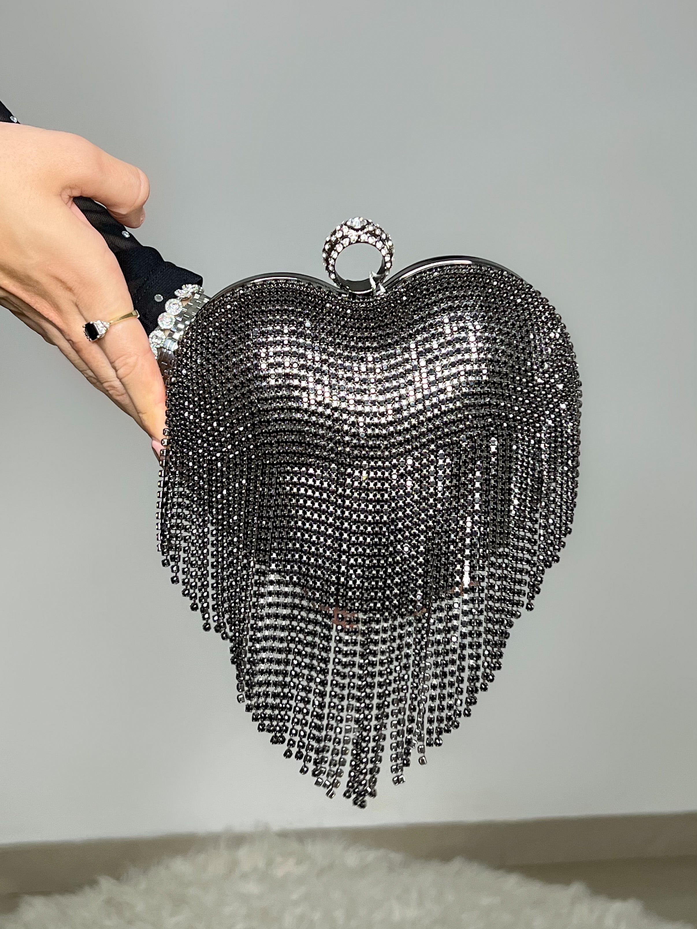 BOLSO CORAZÓN NEGRO