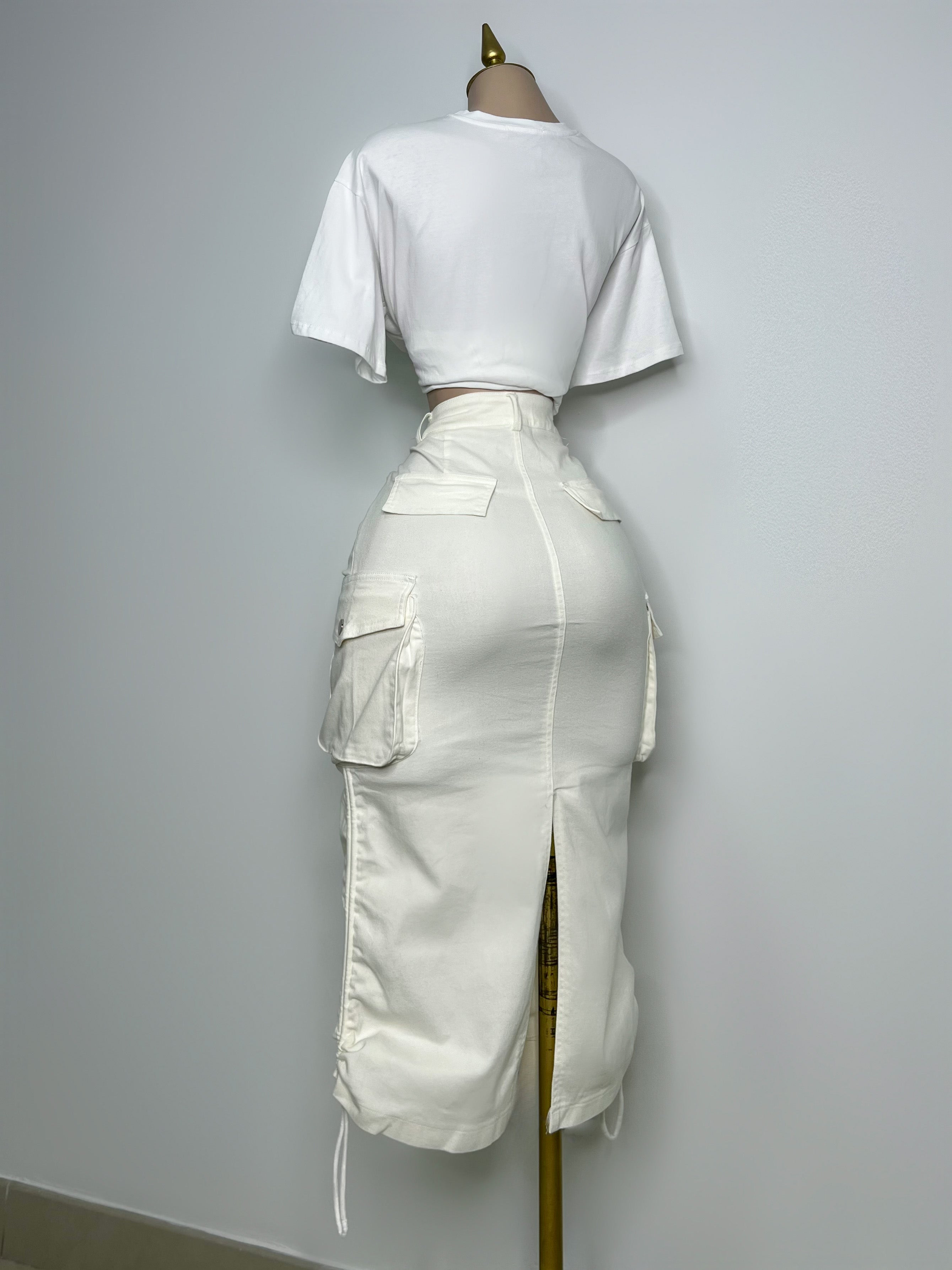 FALDA BLANCA DENIM