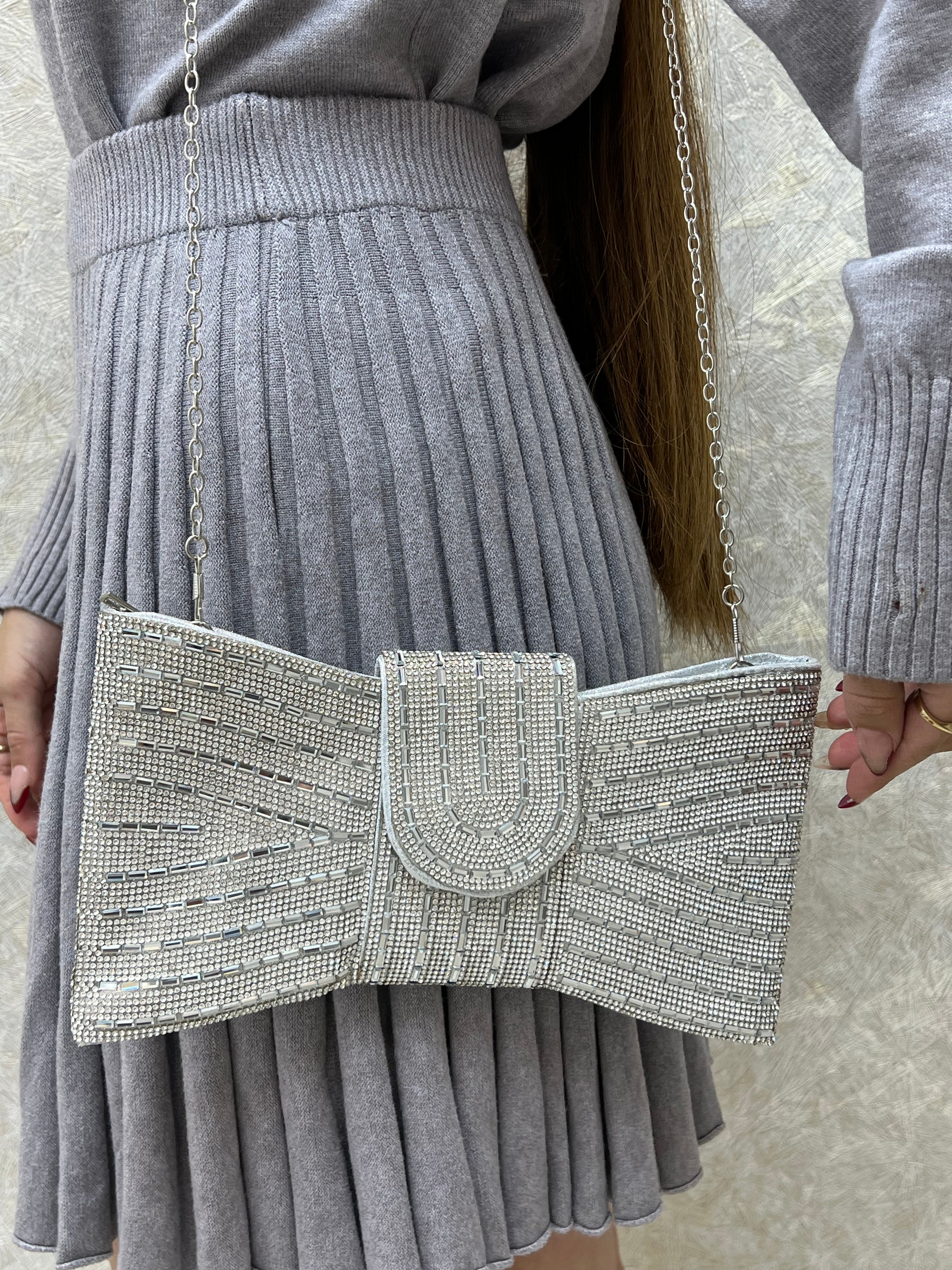 BOLSO MOÑO PLATA