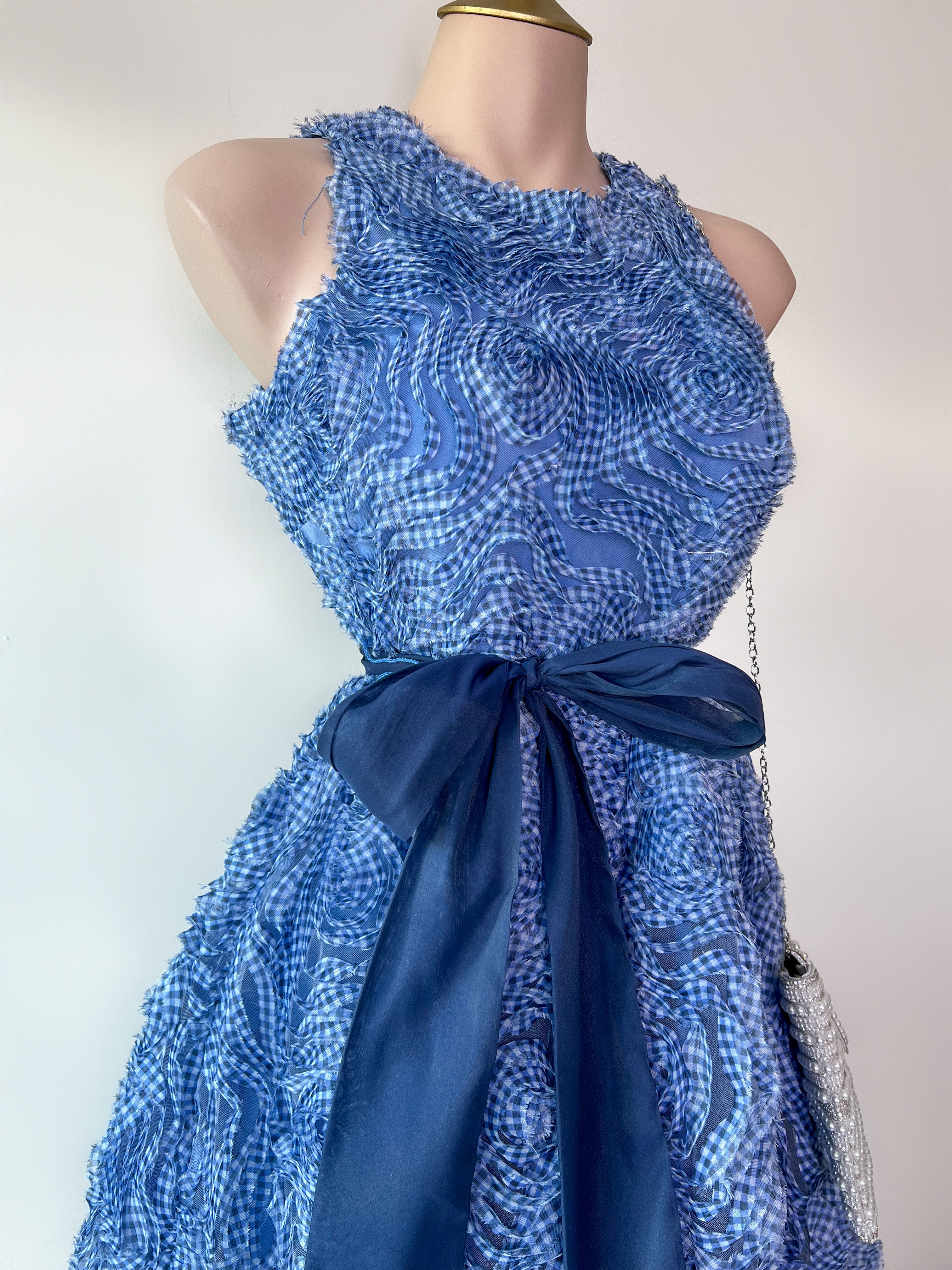 VESTIDO FLOR AZUL