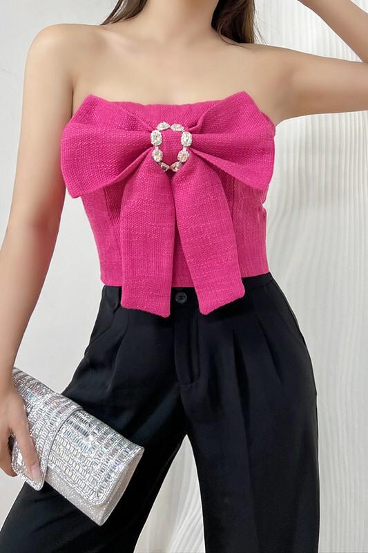 BLUSA ROSA MOÑITO