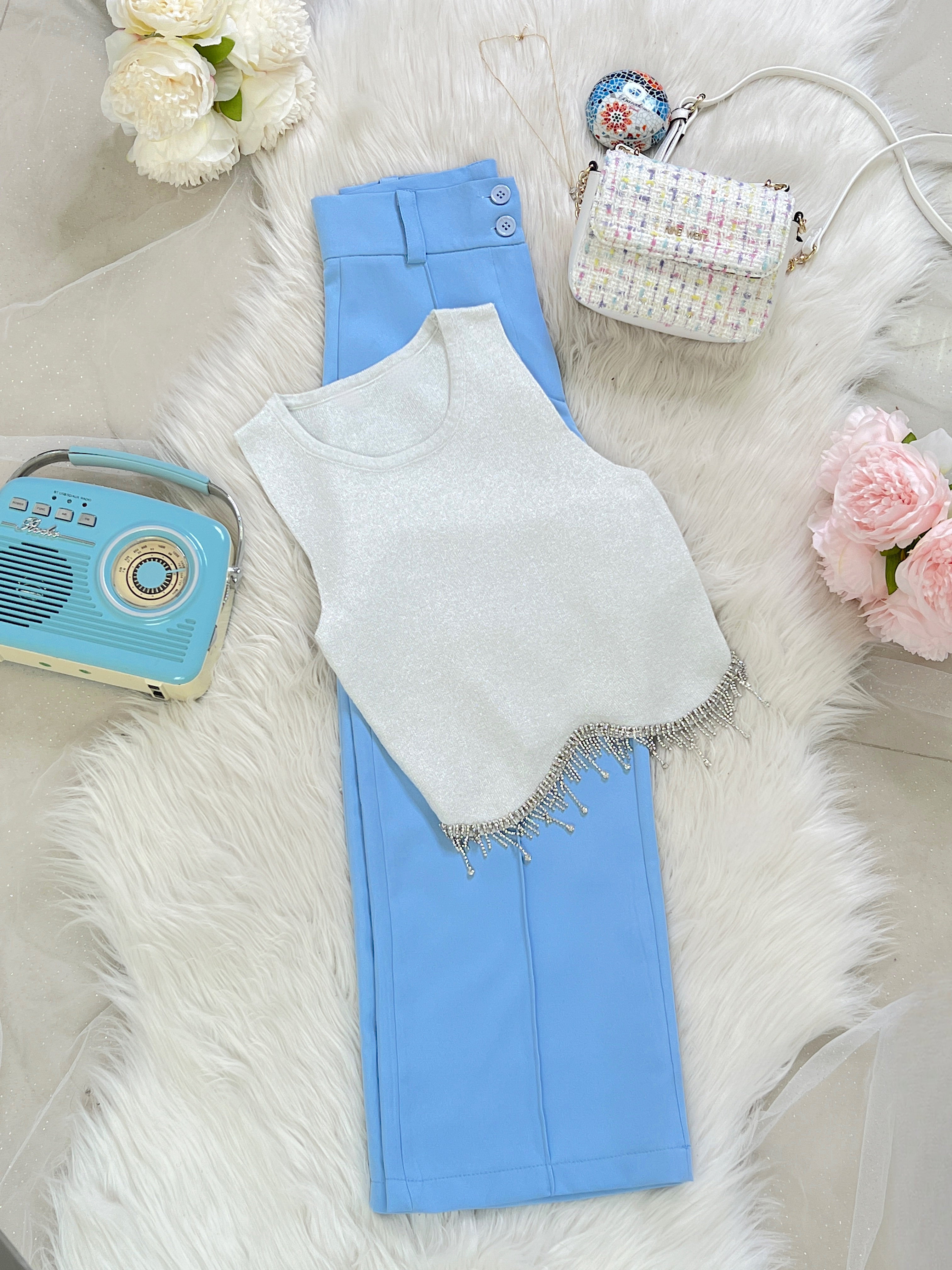 BLUSA PLATEADA DESTELLOS