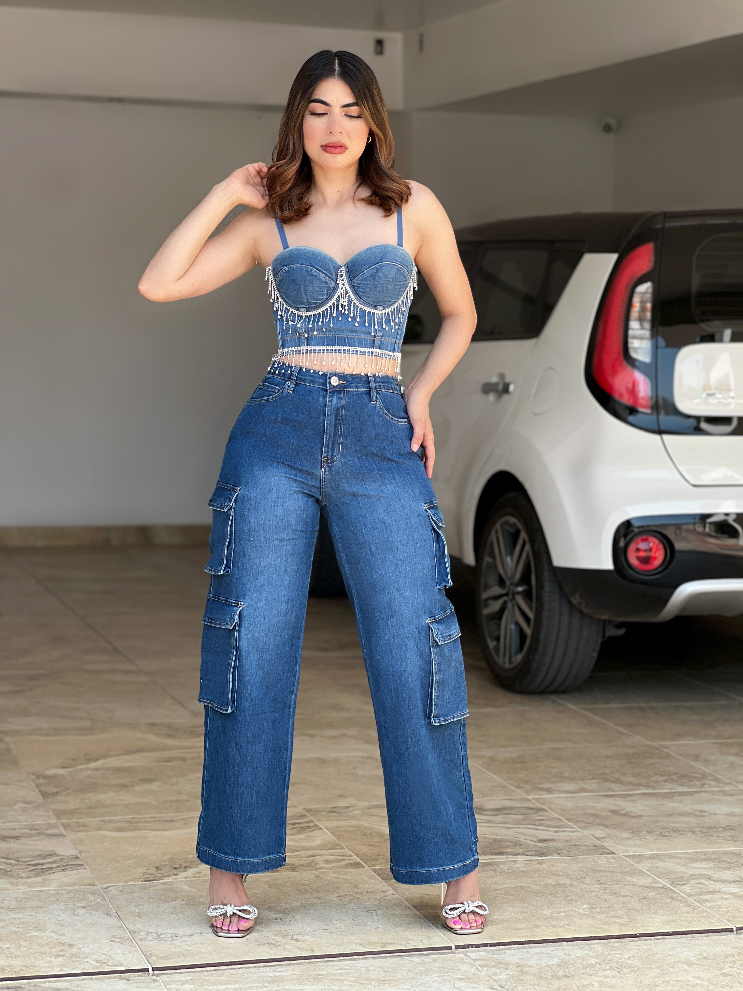 TOP MEZCLILLA CON PEDRERÍA