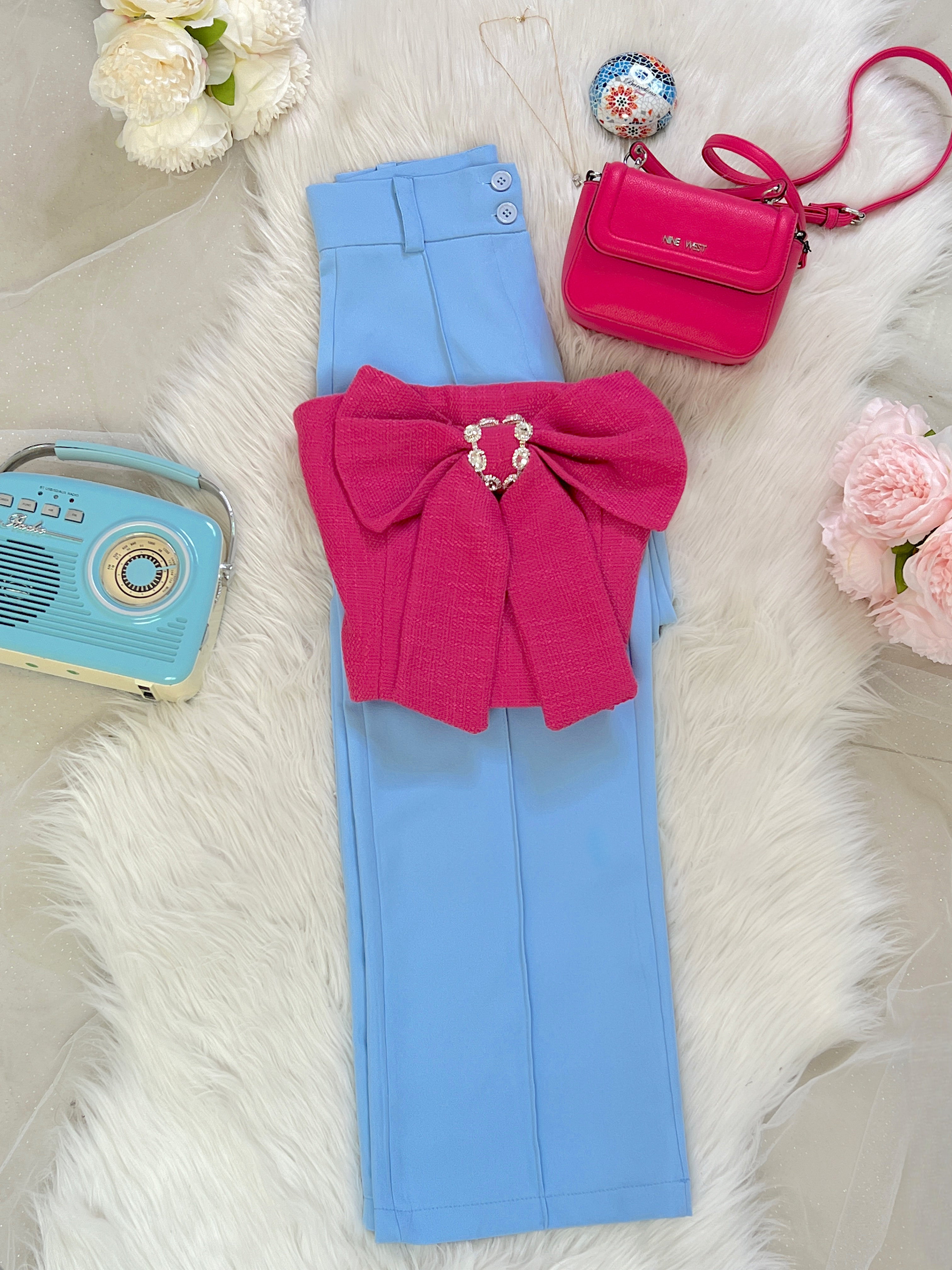 BLUSA ROSA MOÑITO
