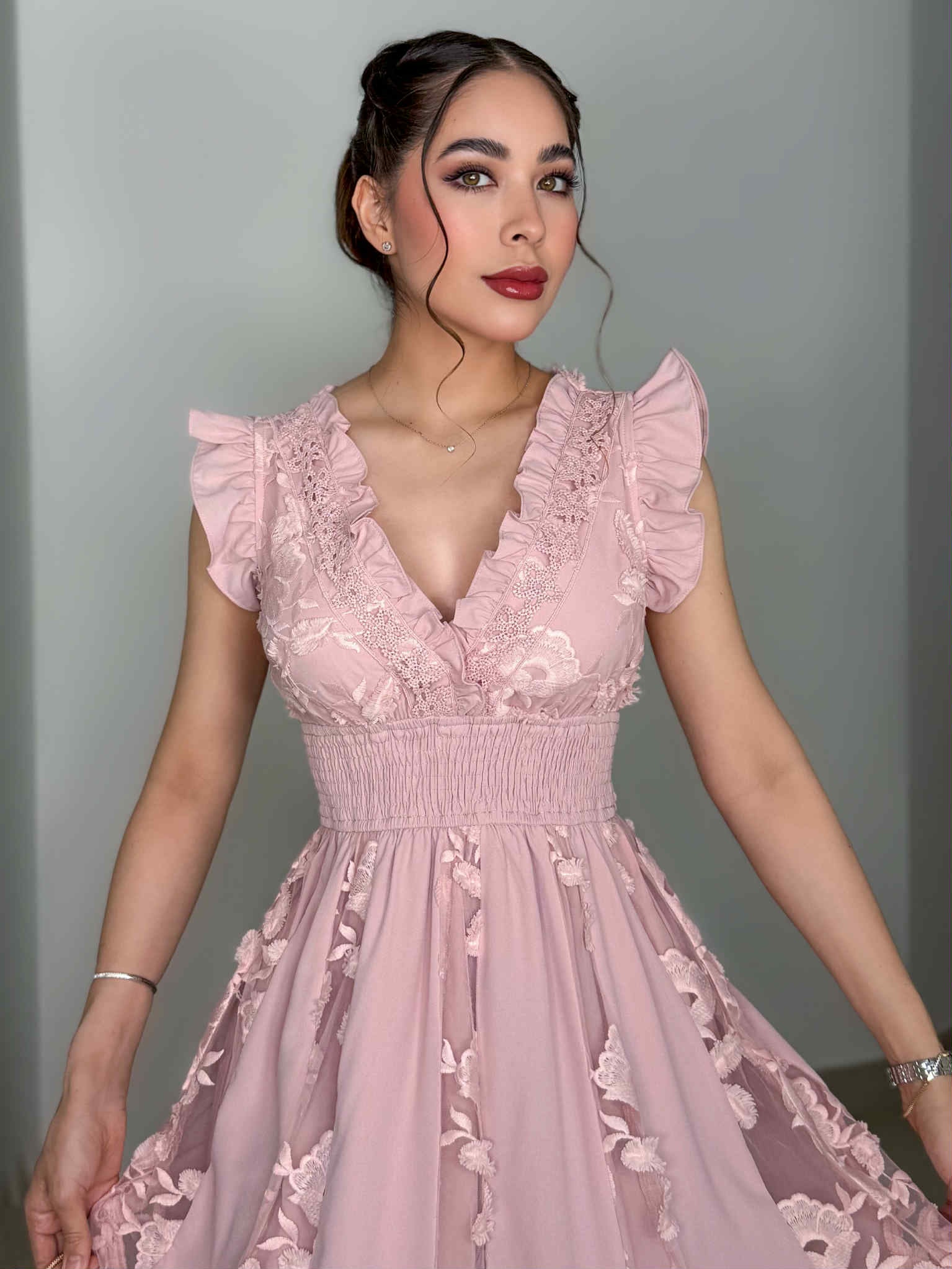 VESTIDO HORTENSIA ROSA