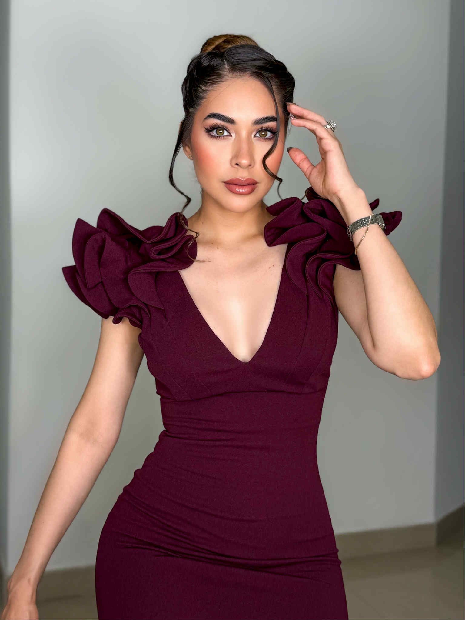 VESTIDO ROSMERI GUINDA