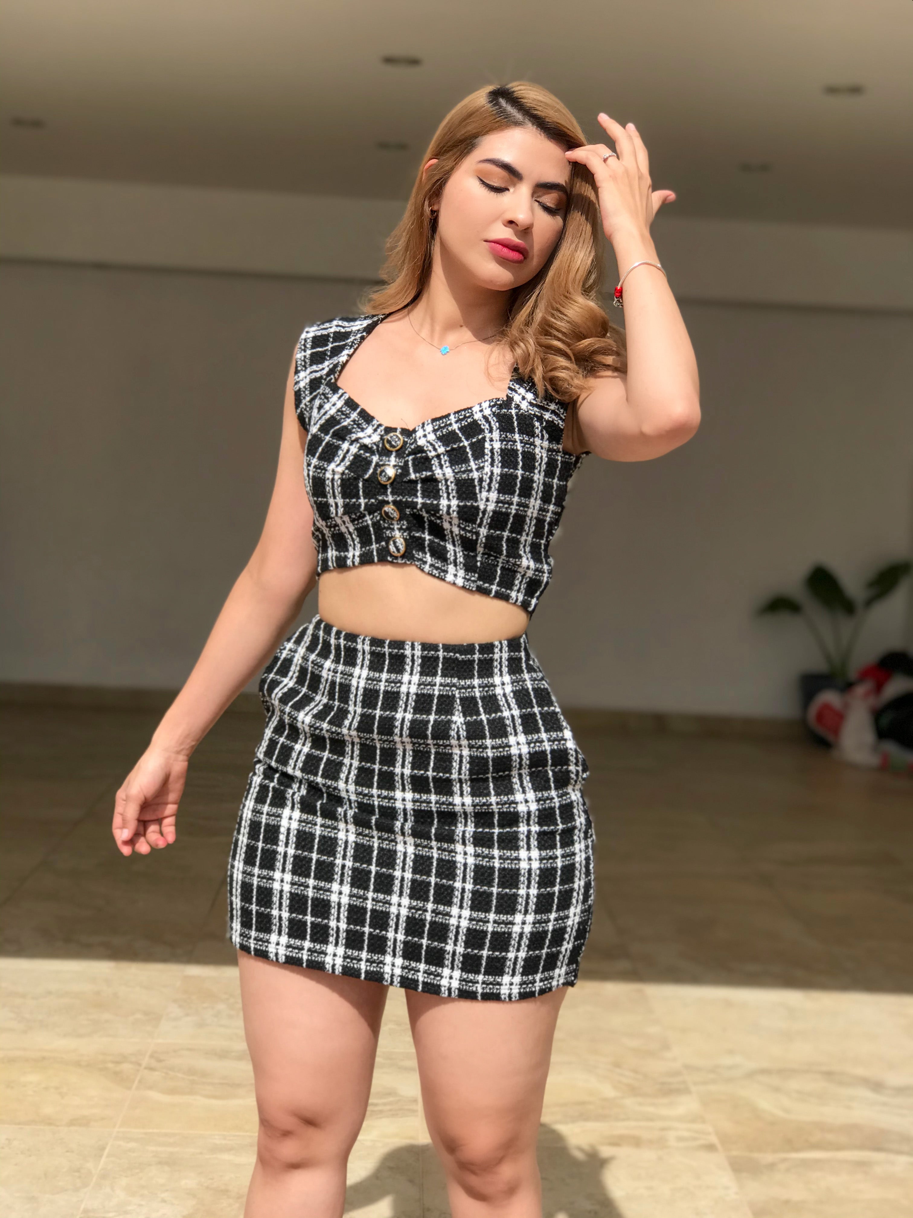Set tejido negro