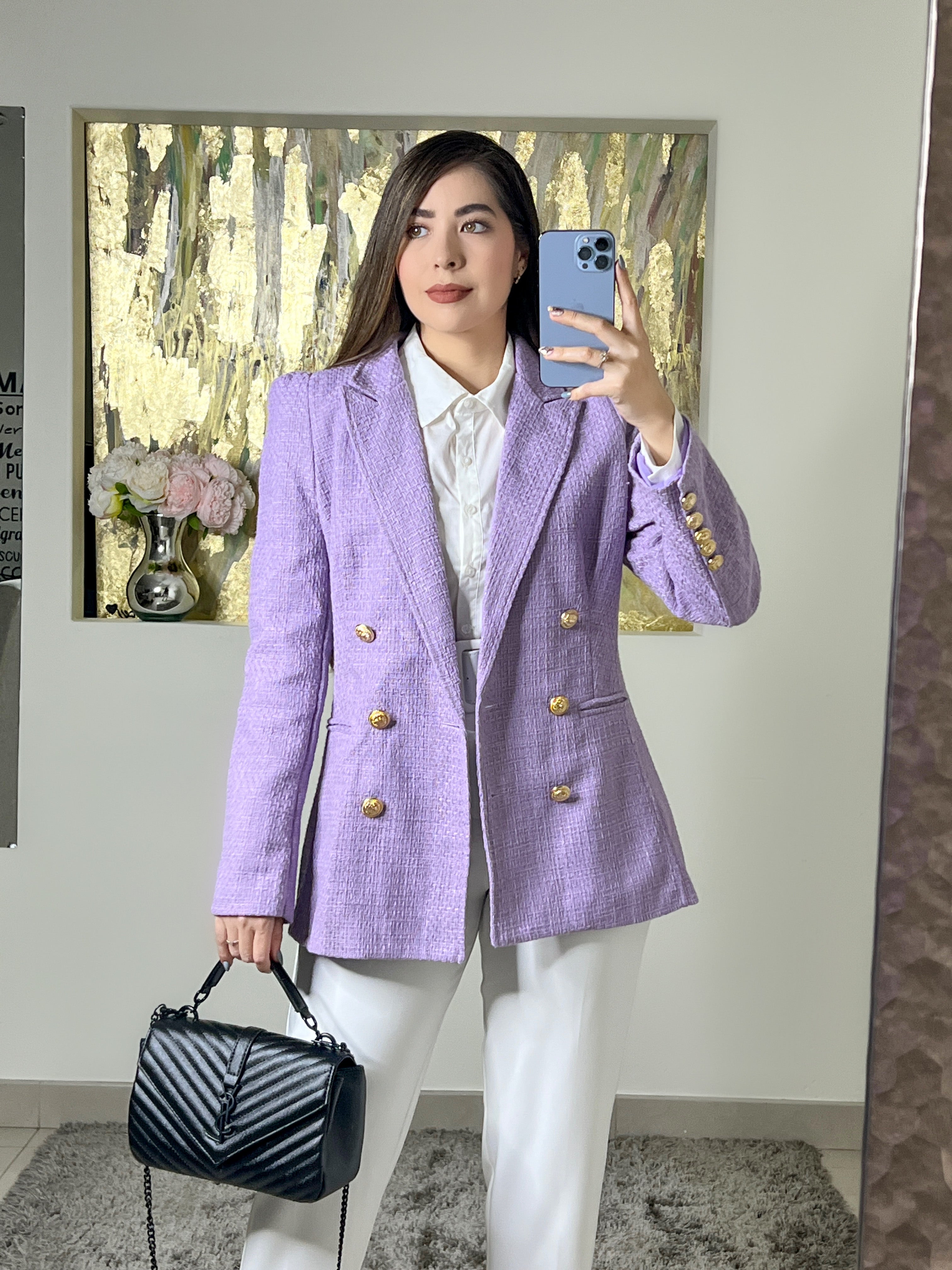 BLAZER LILA CON BOTONES