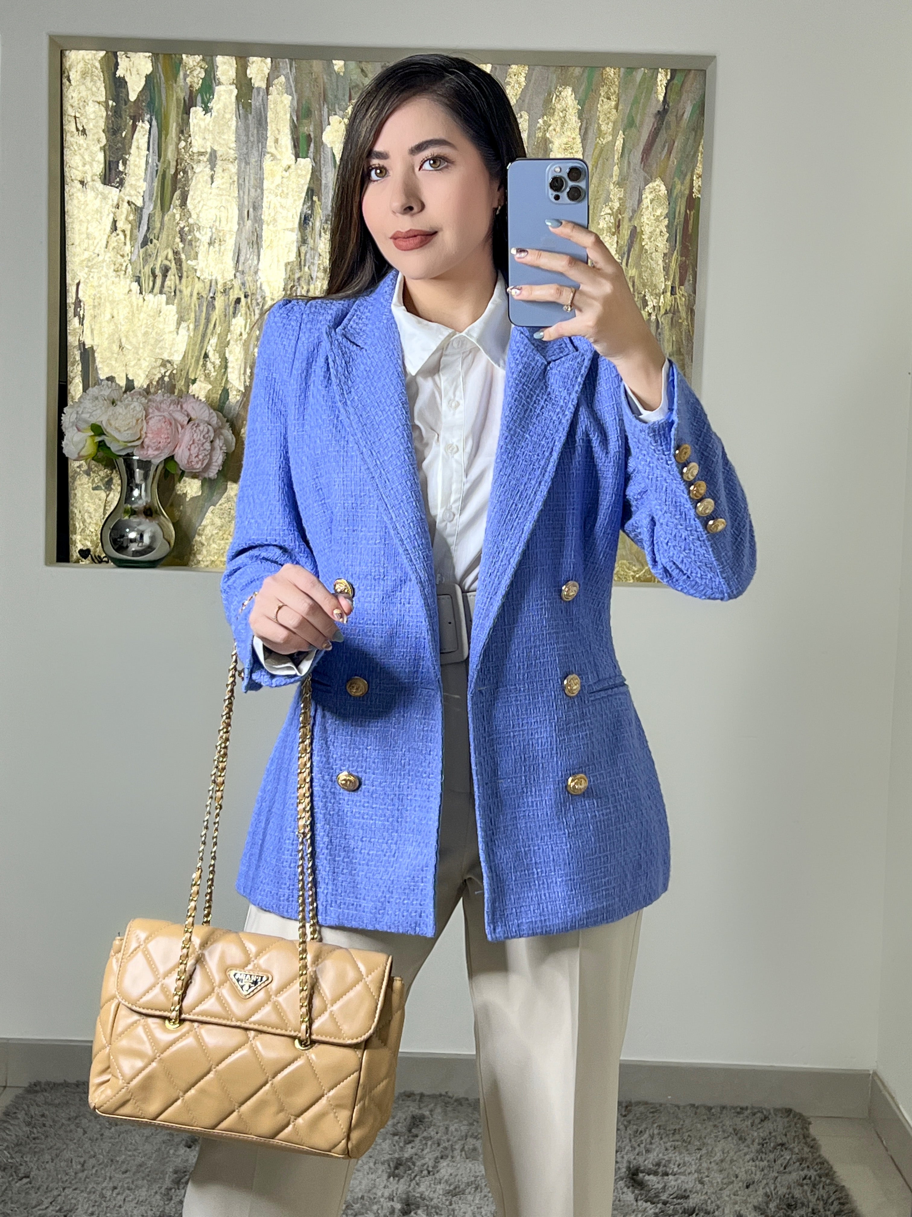 BLAZER AZUL CON BOTONES