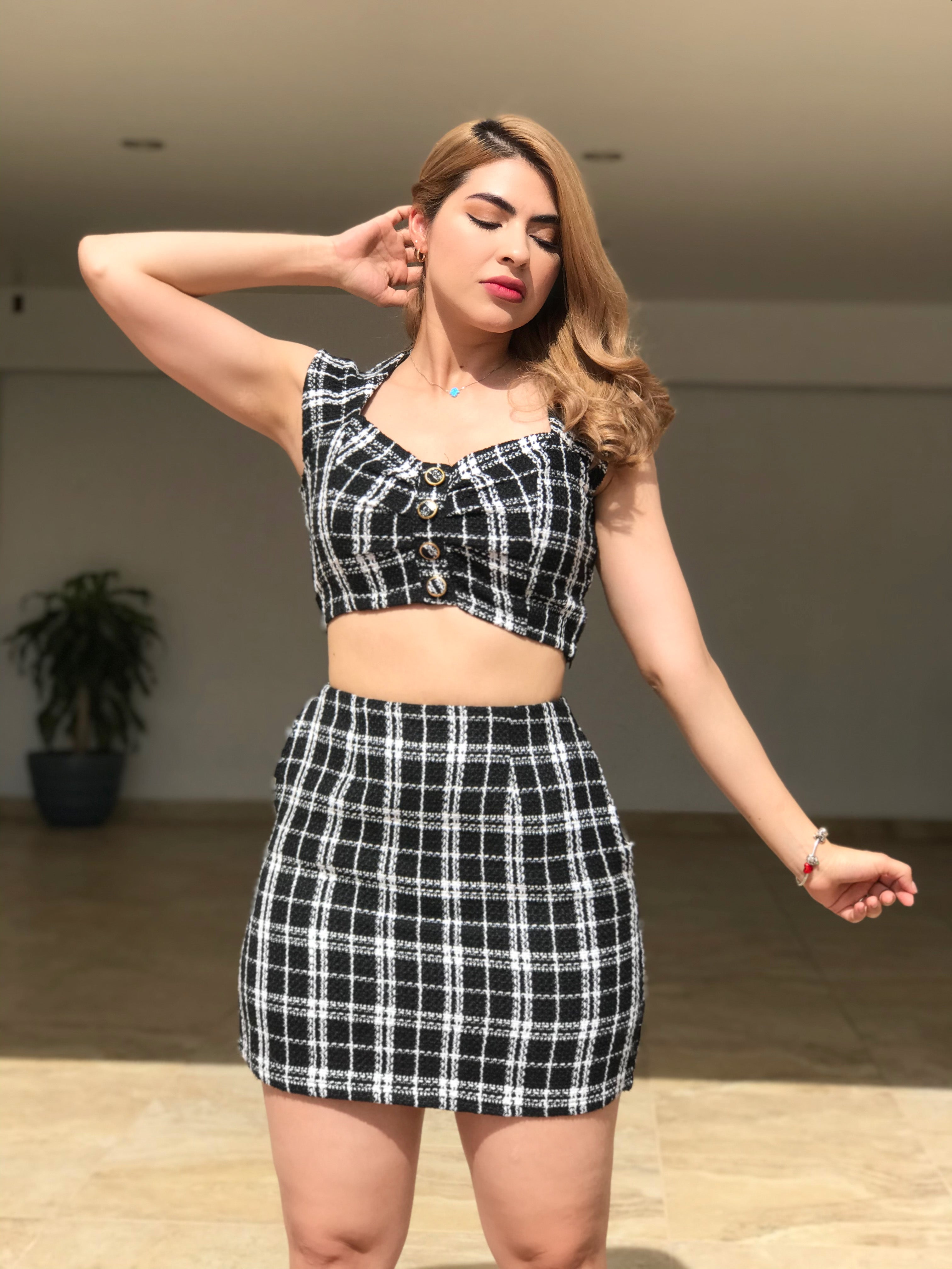 Set tejido negro