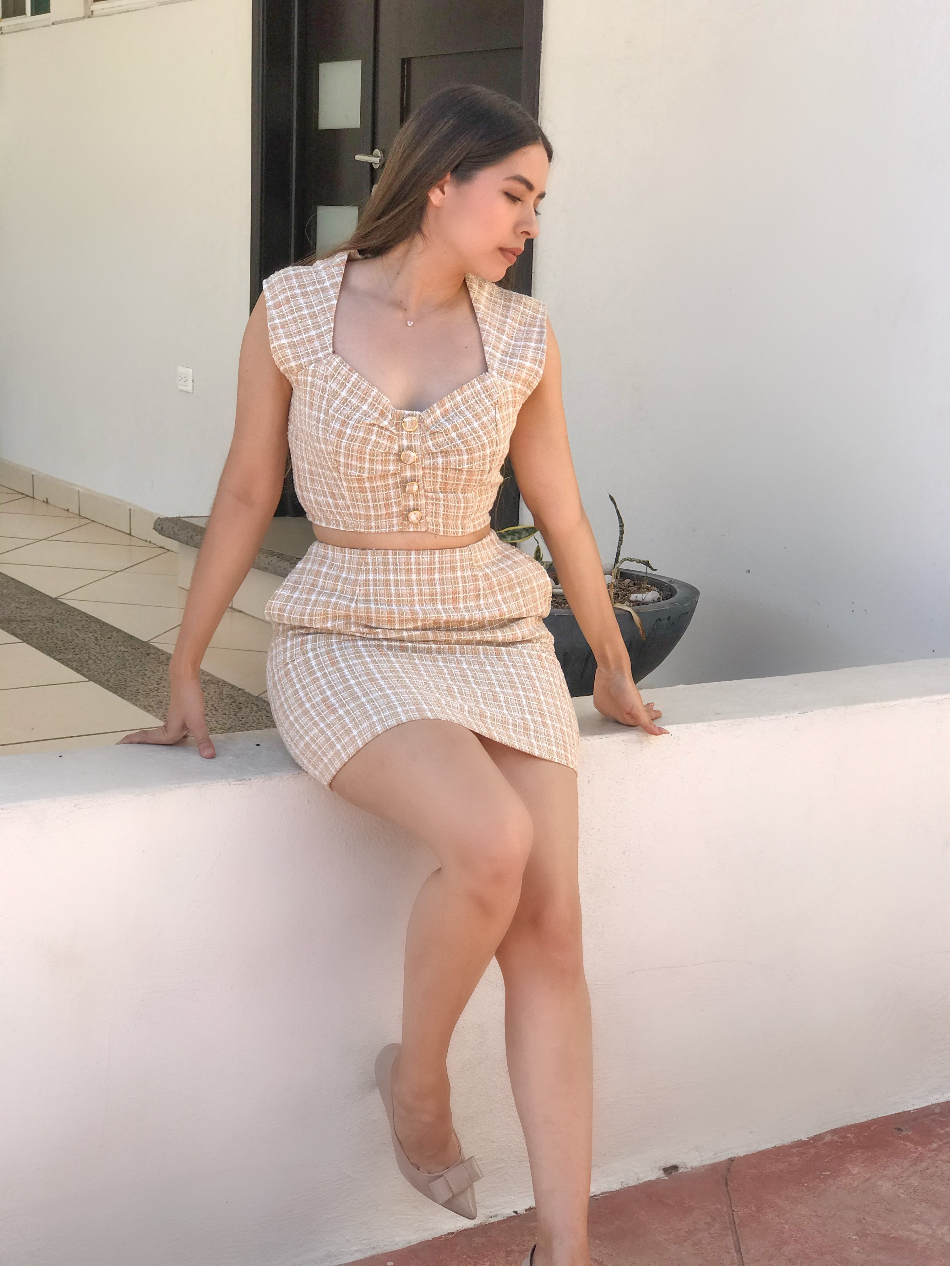 Set tejido nude