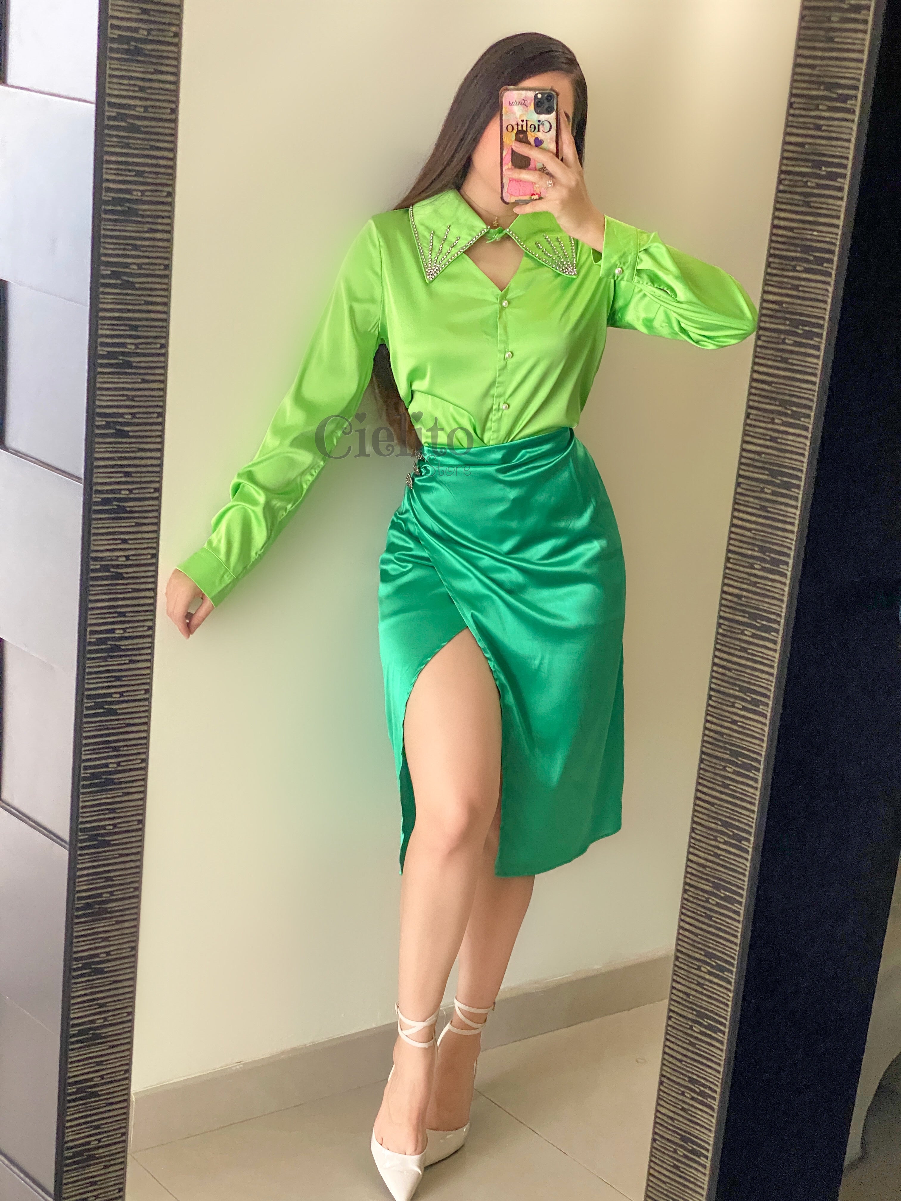 Falda verde