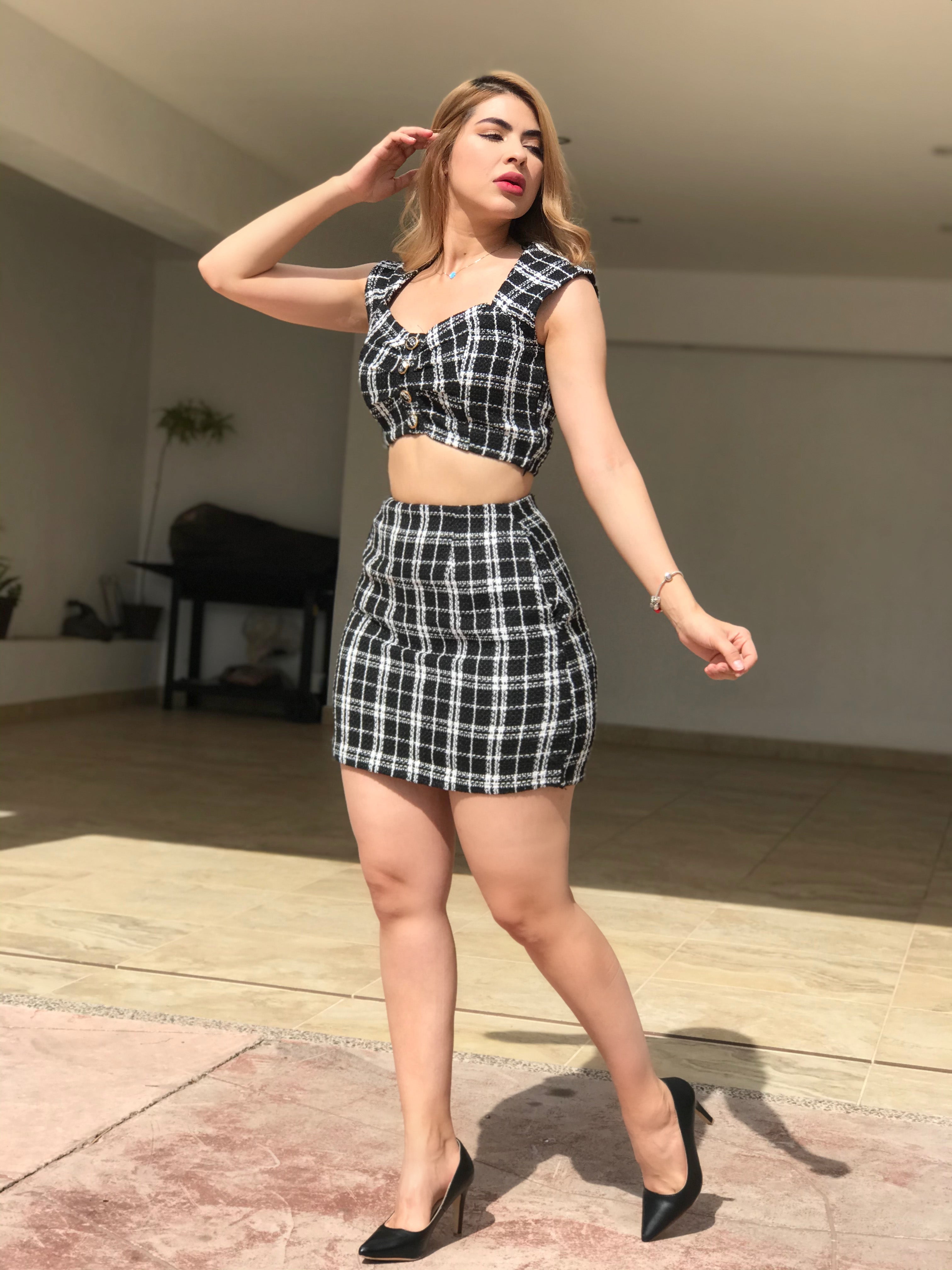 Set tejido negro