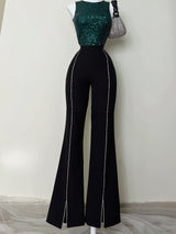 BODY VERDE CON LENTEJUELAS