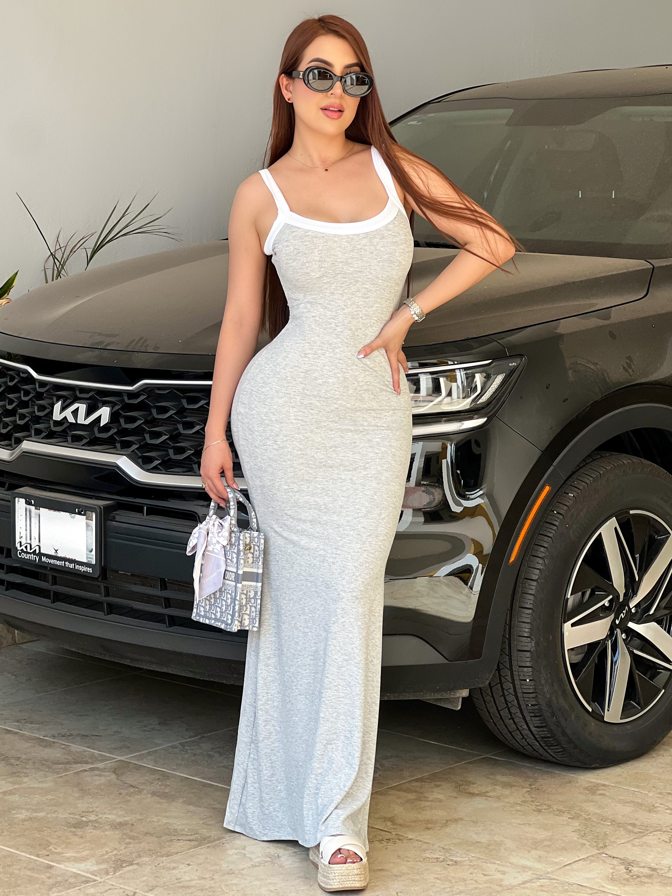 VESTIDO DENISSE GRIS