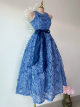 VESTIDO FLOR AZUL