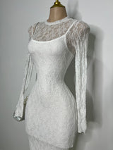 VESTIDO BLANCO DE ENCAJE