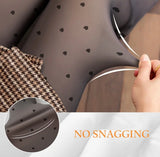 MEDIAS NEGRAS DE PUNTOS AFELPADAS POR DENTRO (80g afelpado)TÉRMICAS