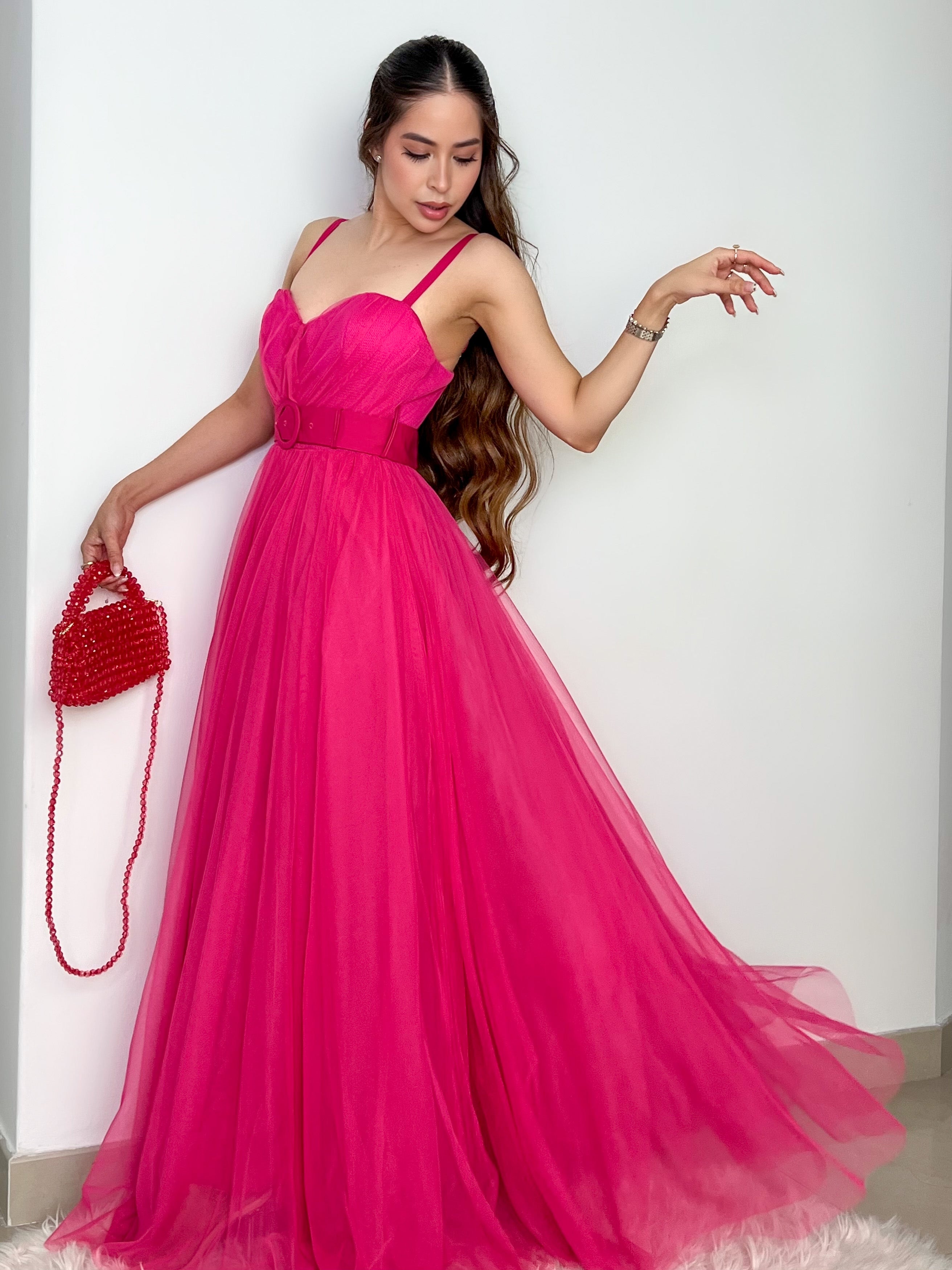 VESTIDO FUCSIA