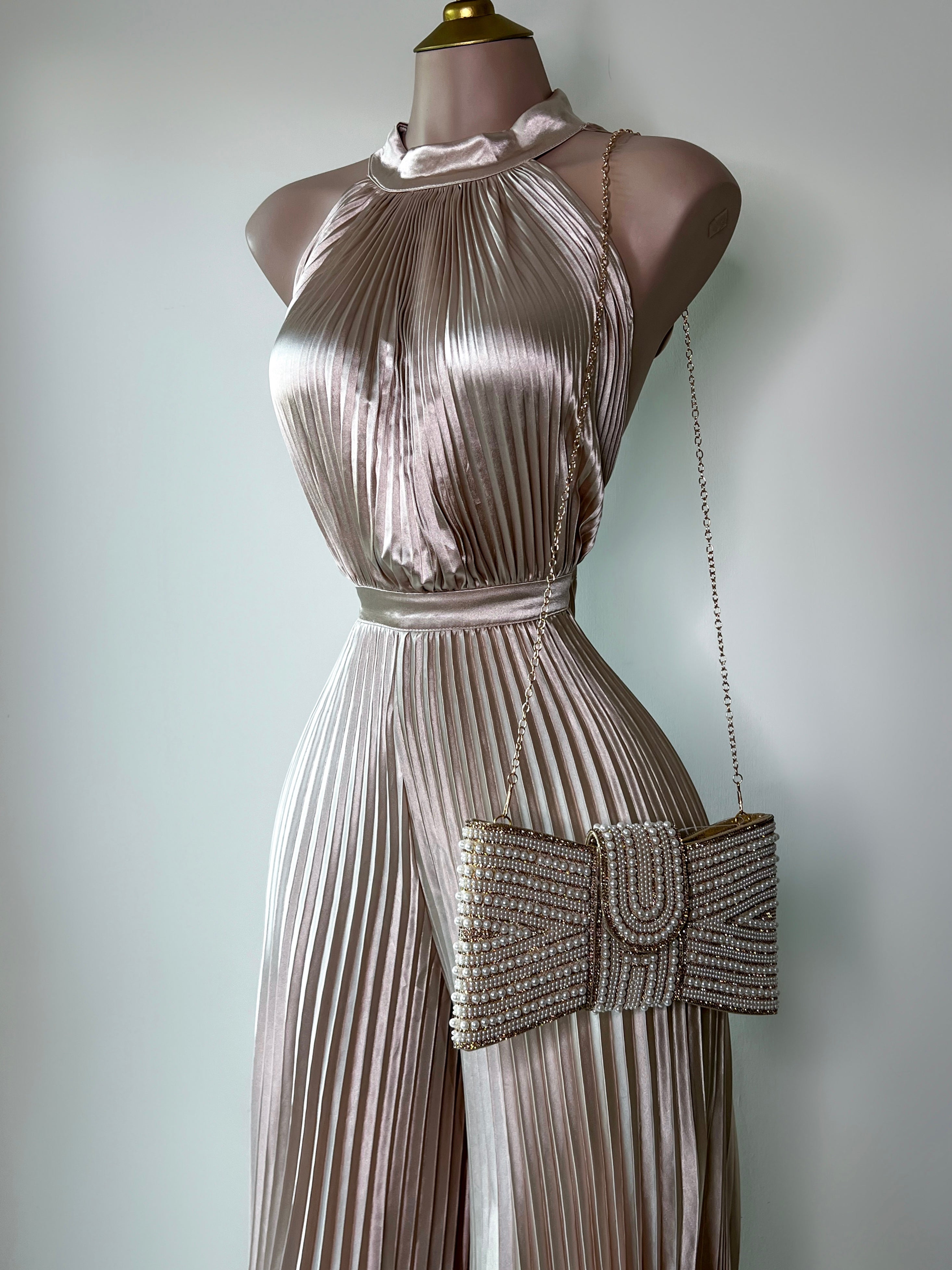 BOLSO MOÑO CHAMPAGNE