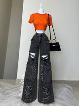 PANTALÓN DENIM NEGRO