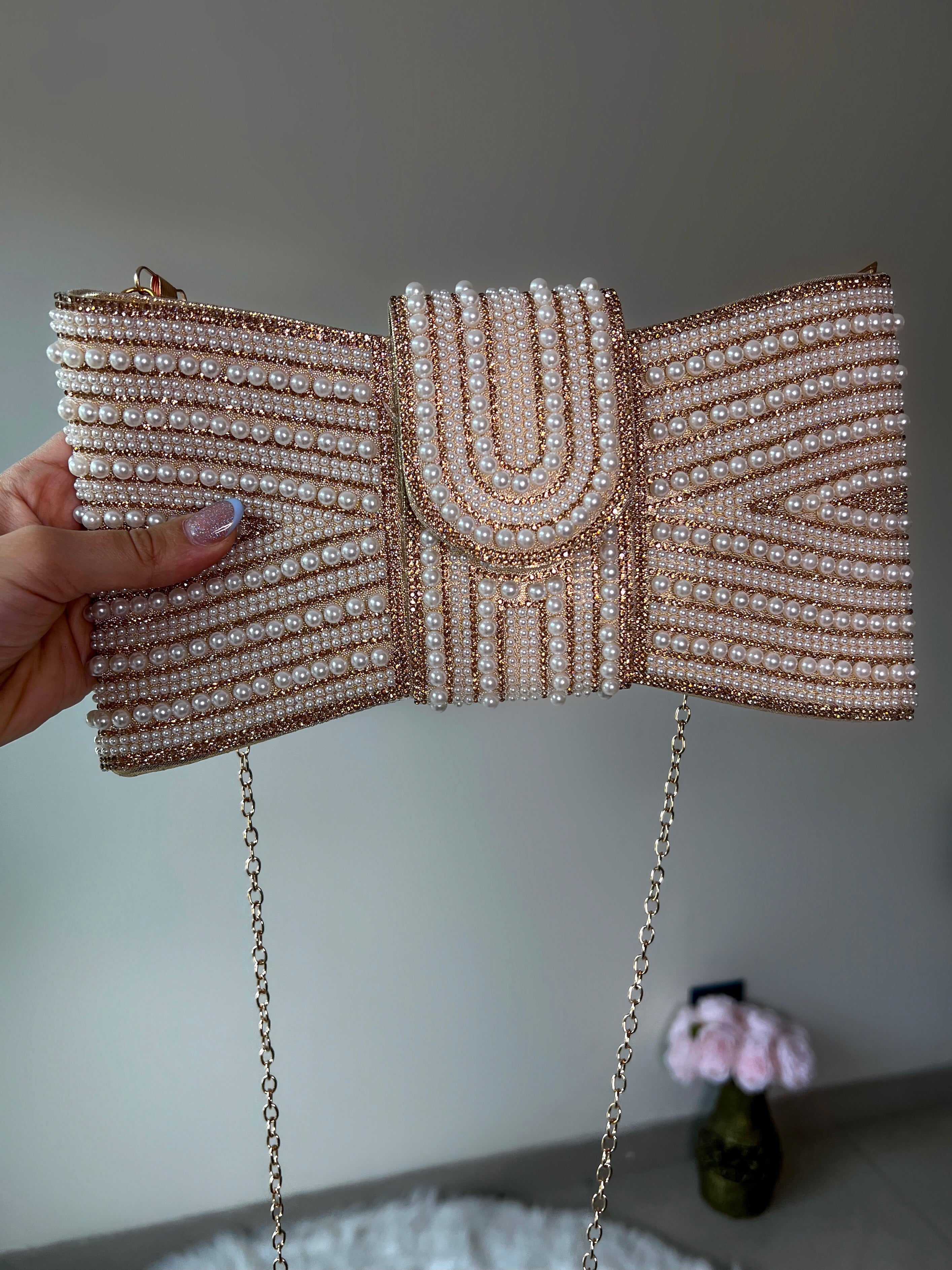 BOLSO MOÑO CHAMPAGNE