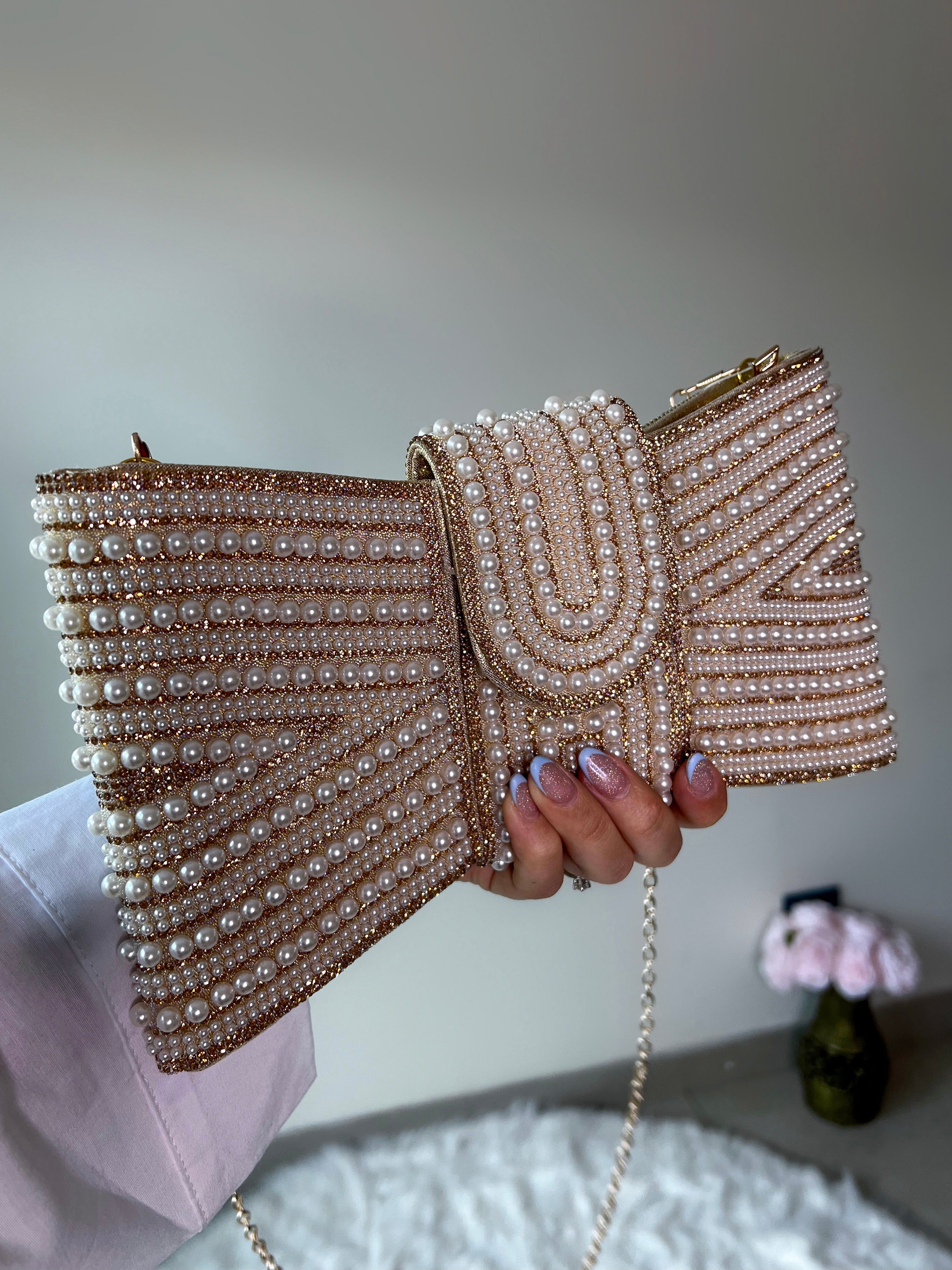 BOLSO MOÑO CHAMPAGNE