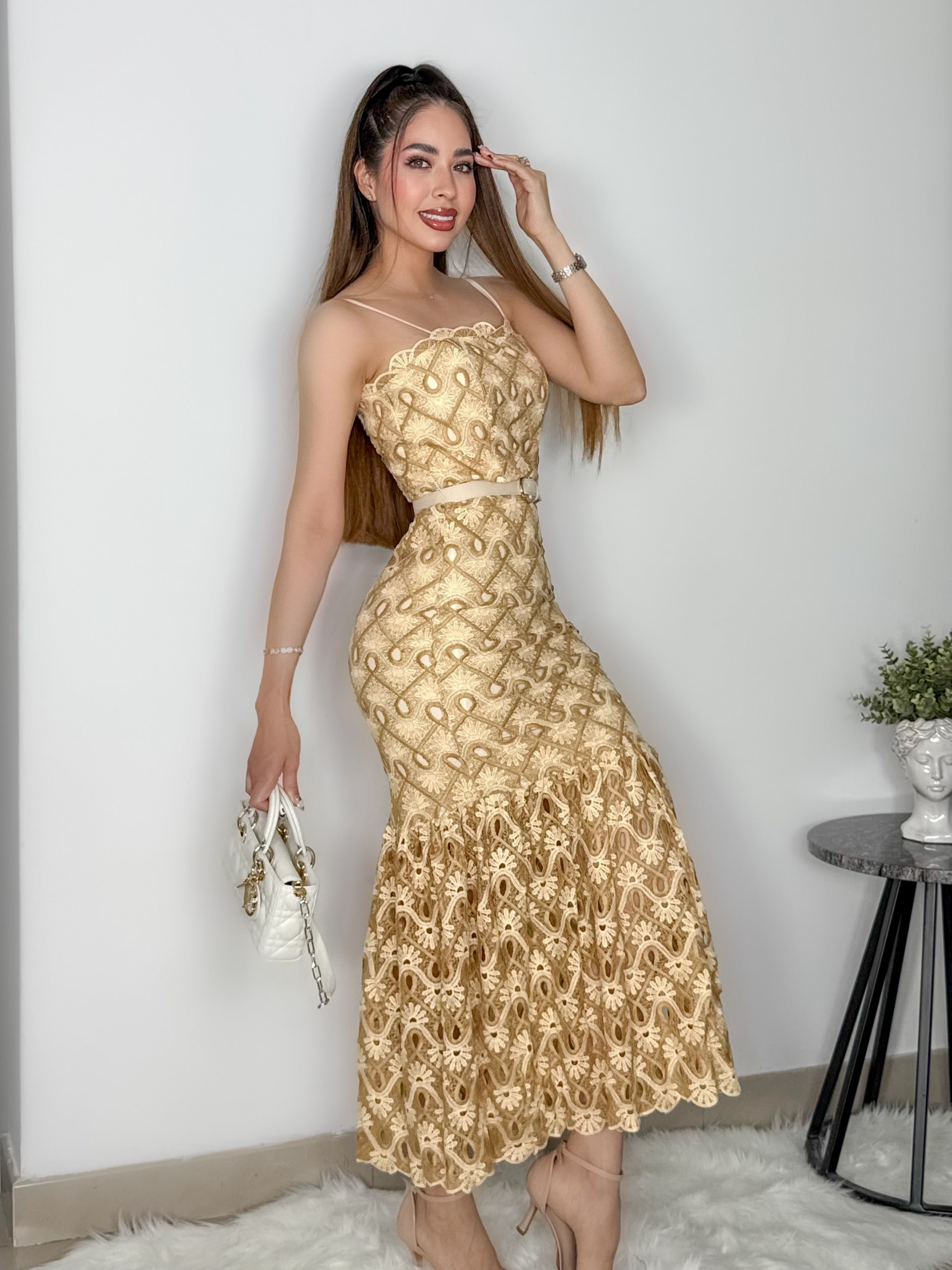 VESTIDO YOANA DORADO