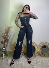 ENTERIZO DENIM NEGRO