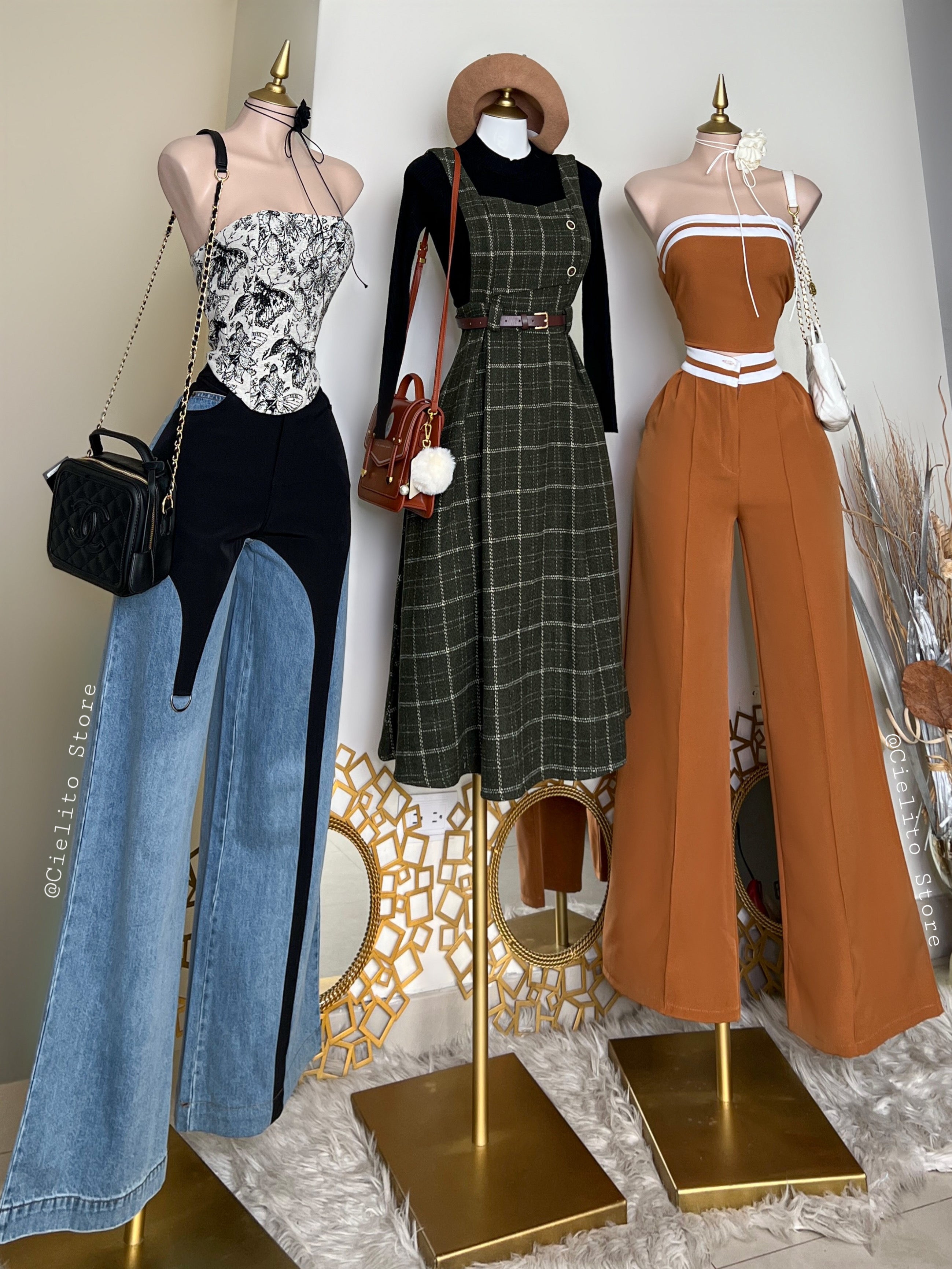 PANTALÓN MEZCLILLA CON NEGRO