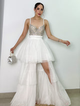 TOP BLANCO CON PERLAS Y PIEDRITAS