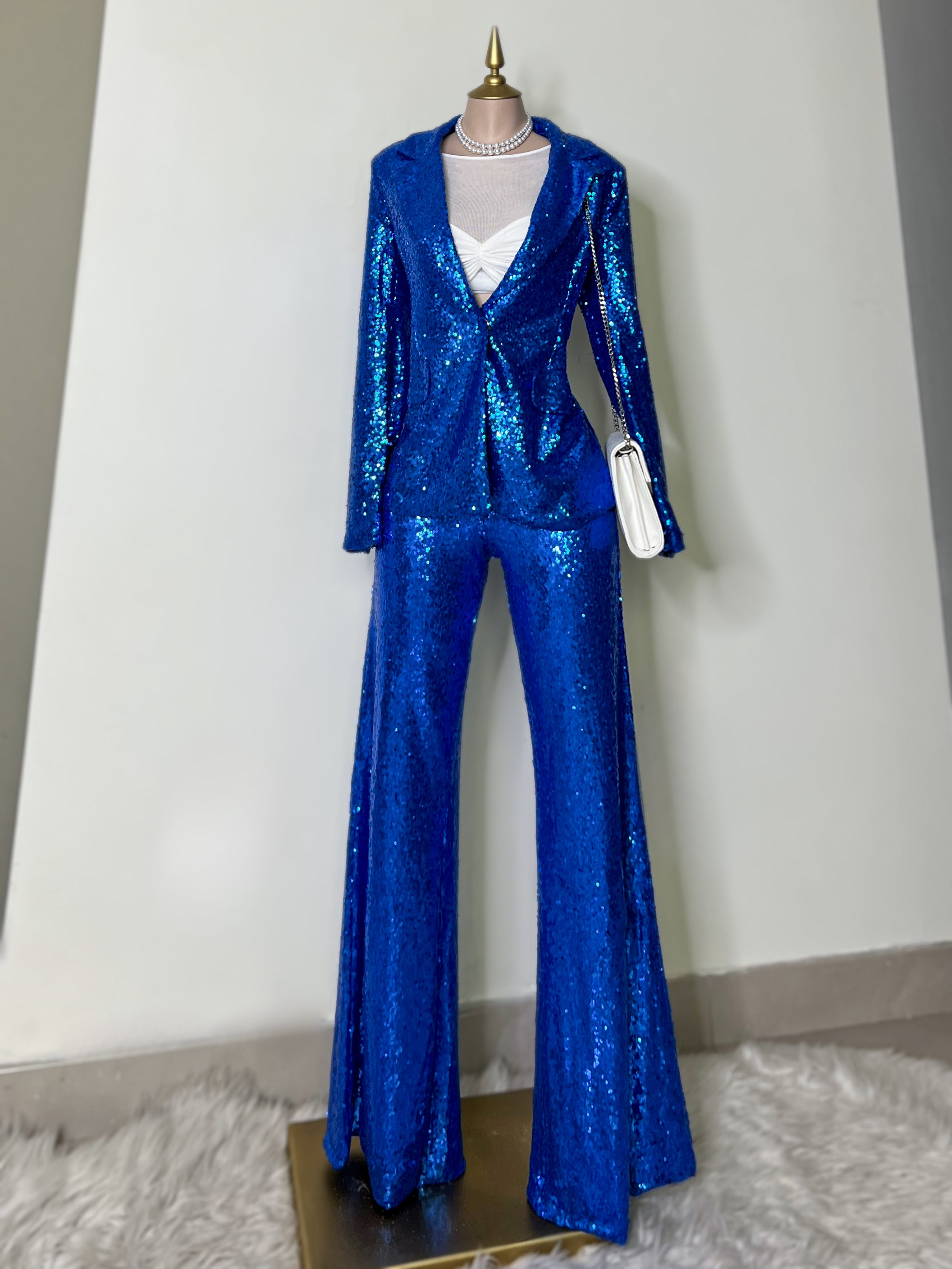 SET SASTRE LENTEJUELA AZUL