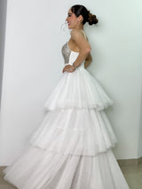 TOP BLANCO CON PERLAS Y PIEDRITAS