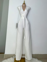 PALAZZO BLANCO CON CINTURÓN