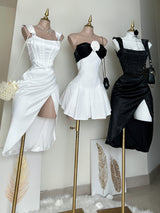 VESTIDO CORTO CON PRENDEDOR