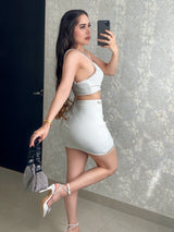 SET FALDA Y TOP BLANCO