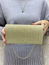 BOLSO DORADO CON BRILLO