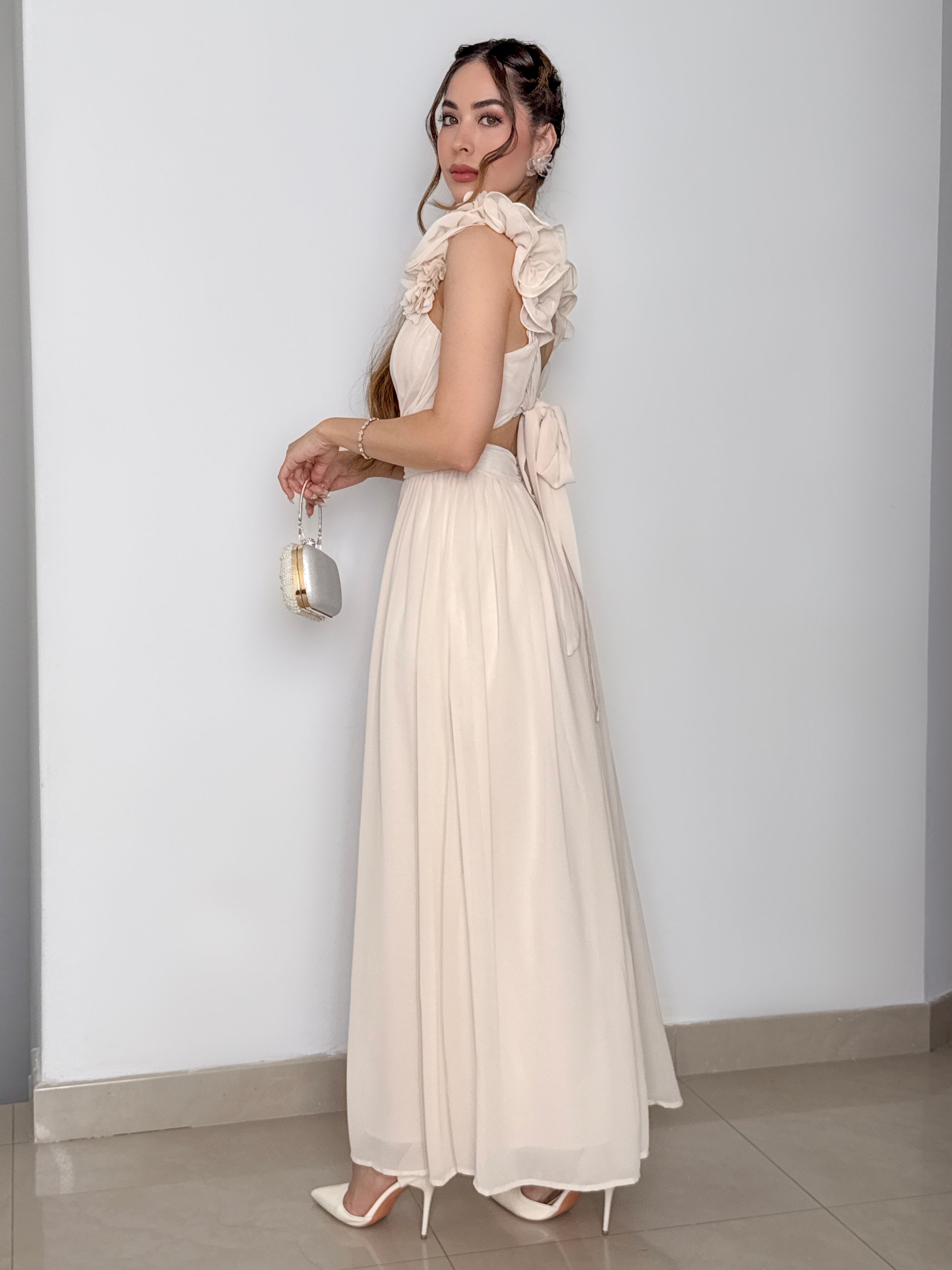 VESTIDO YESSENIA (detalle en la parte atrás junto al cierre)