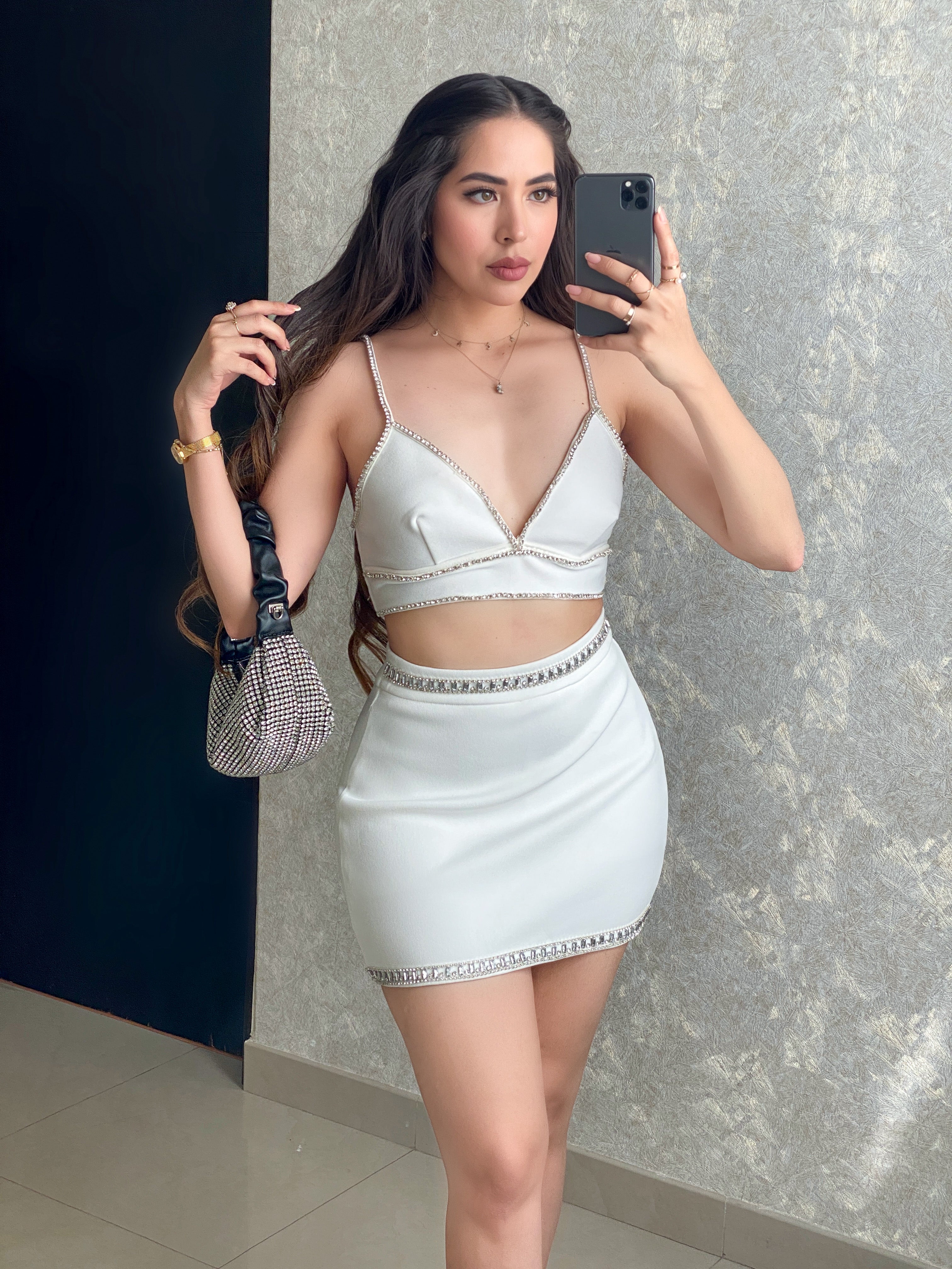 SET FALDA Y TOP BLANCO