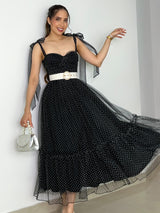 CAMILA BLACK AND WHITE DRESS