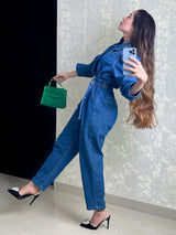 ENTERIZO MEZCLILLA CON HEBILLA