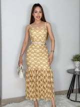 VESTIDO YOANA DORADO