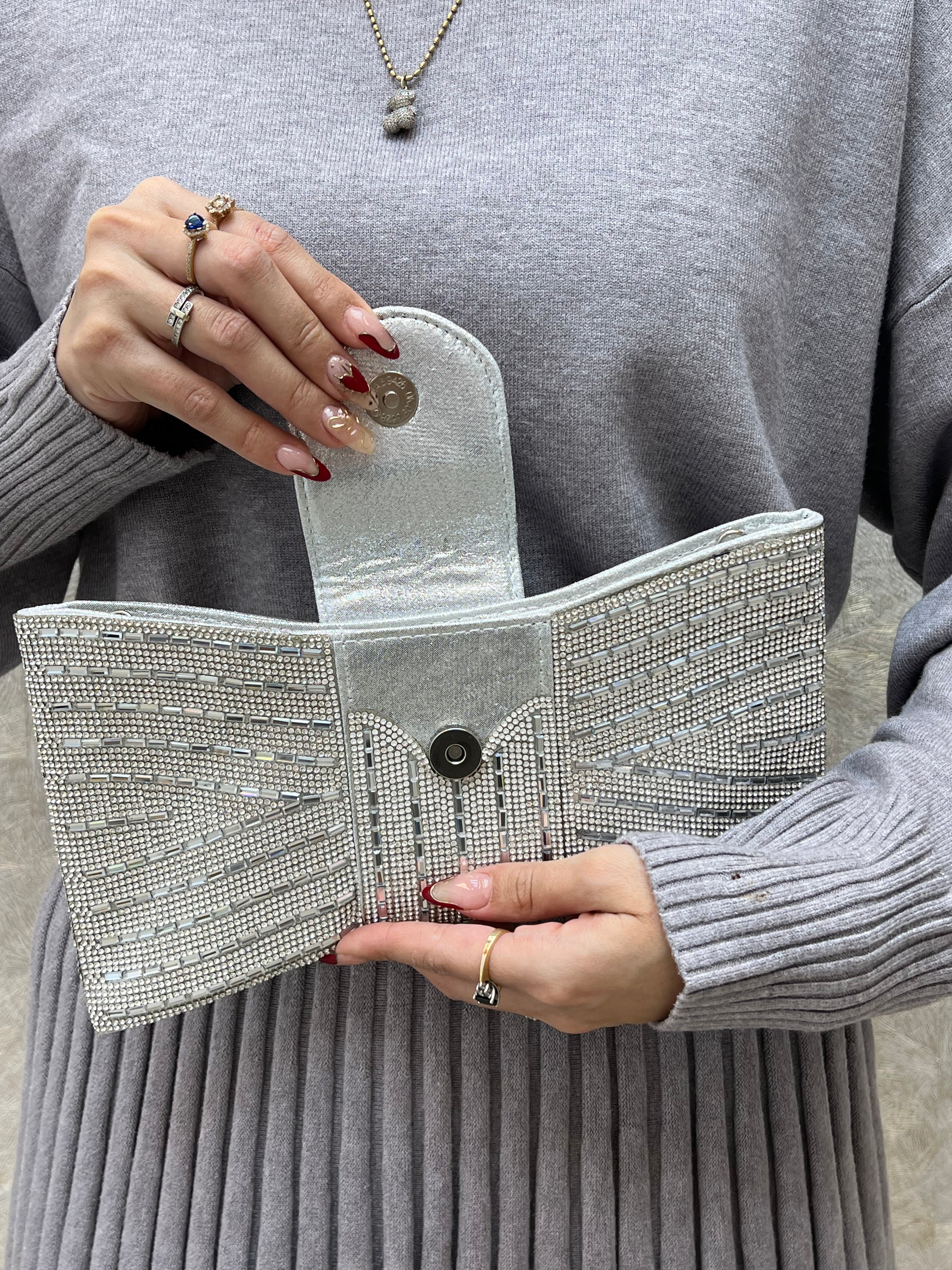 BOLSO MOÑO PLATA