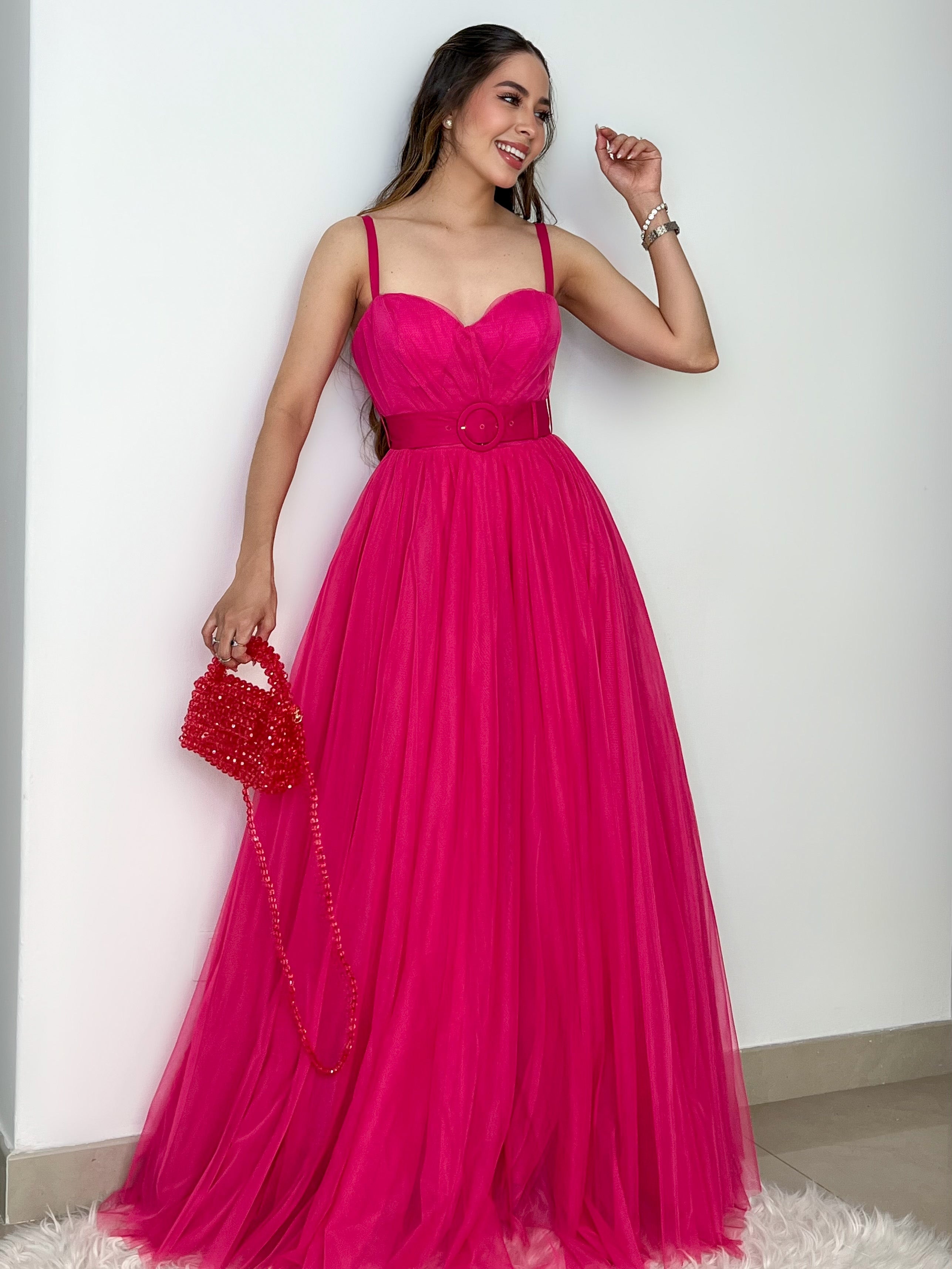 VESTIDO FUCSIA