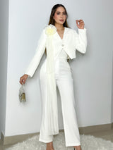BLAZER BLANCO CON FLOR