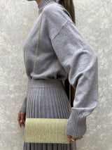 BOLSO DORADO CON BRILLO