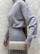 BOLSO IVORY CON BRILLO