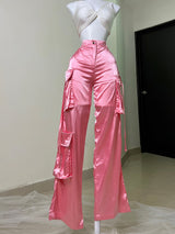 PANTALÓN ROSA SATINADO