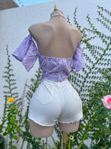 SHORT BLANCO CON PEDRERÍA